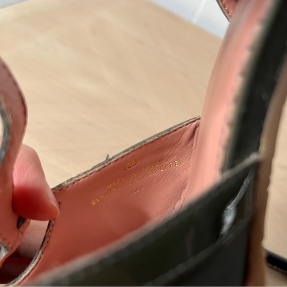 Miss Albright Retro Inspired Green Mary Jane Heels Cutouts Women's 10B - Picture 10 of 10